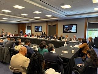 Rep. Ramirez engages in dialogue with the group